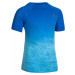 KALENJI Detské bežecké tričko AT 500 s krátkym rukávom modré tieňované MODRÁ