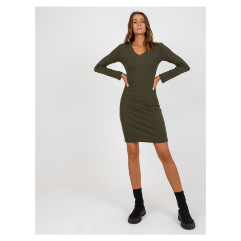 Basic cotton khaki dress