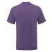 Purple men's t-shirt in combed cotton Iconic sleeve Fruit of the Loom