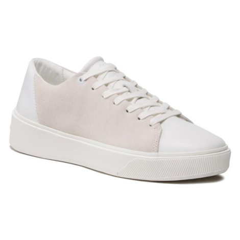 Calvin Klein Sneakersy Low Top Lace Up Lth Mix HM0HM01005 Sivá