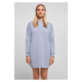 Women's organic oversized terry dress with hood violablue