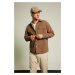 DEFACTO Relax Fit Polo Neck Canvas Shirt