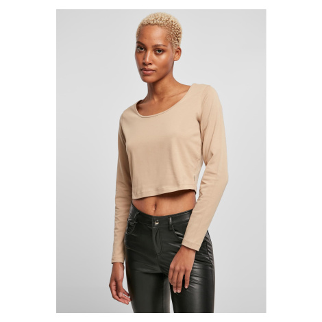 Women's organic beige with a wide cut and long sleeves Urban Classics