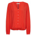 Tommy Hilfiger Blúzka - VISCOSE V-NK REGULAR BLOUSE červená