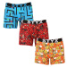 3PACK pánske boxerky Styx long športová guma viacfarebné (3U12914)