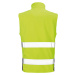 Result Unisex bezpečnostná softshellová vesta R451X Fluorescent Yellow