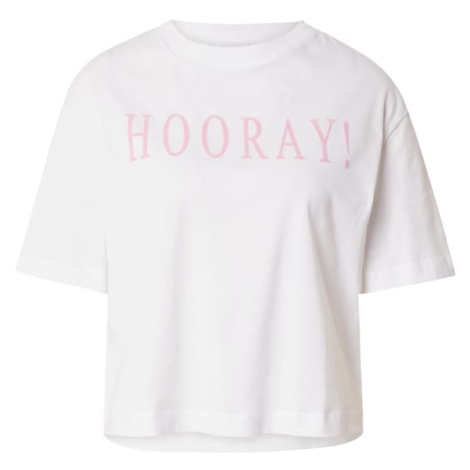 Rich & Royal Tričko 'Hooray!'  ružová / biela