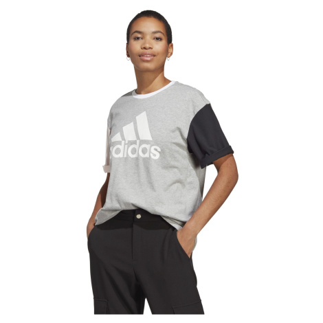 Dámske tričko Colorblock na fitnes sivé Adidas