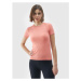 Dámske turistické tričko s krátkym rukávom 4F TSHIRT FNK-4FWSS24TFTSF738-64S-SALMON CORAL