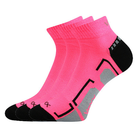 VOXX ponožky Flash neonovo ružové 3 páry 112518