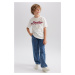 DEFACTO Boy's Wide Leg Jean Trousers