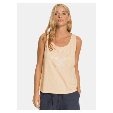 Light Orange Tank Top with Roxy Print - Women