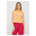Bavlnený top Calvin Klein Jeans oranžová farba,J20J221359