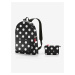 Čierny bodkovaný batoh Reisenthel Mini Maxi Rucksack Dots White