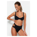 Trendyol Black Cut-Out Bikini Bottom