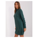 Tmavozelený dlhý oversize sveter s rolákom BA-SW-8013.14P-dark green