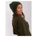 Dark green women's knitted beanie