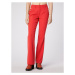 Simple Bavlnené nohavice SPD505-02 Červená Regular Fit