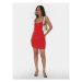 Brave Soul Letné šaty LDRJ-248LANA Červená Straight Fit