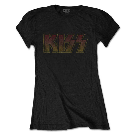 Kiss tričko Vintage Classic Logo Čierna