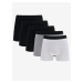 Súprava piatich pánskych boxeriek v čiernej, šedej a bielej farbe Nedeto