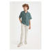 DEFACTO Boys' Standard Cuff Linen Look Trousers