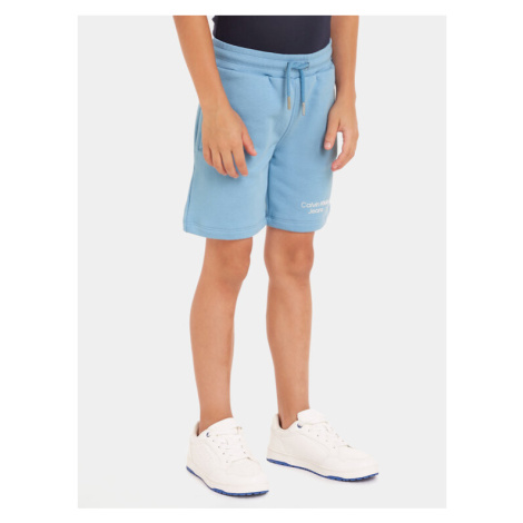 Calvin Klein Jeans Športové kraťasy Stack Logo IB0IB01290 Modrá Regular Fit