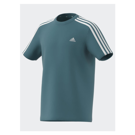 Adidas Tričko Essentials 3-Stripes Cotton T-Shirt IJ6269 Tyrkysová Regular Fit