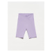 Dilvin 7936 Belt Detailed Short Leggings-lilac