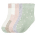 lupilu® Detské ponožky pre bábätká, 5 párov (zelená/bledoružová/sivá)