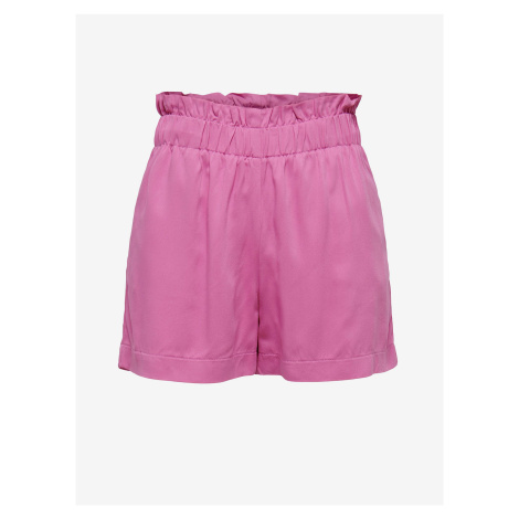 Pink High Waisted Shorts ONLY Caly - Women