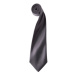 Premier Workwear Pánska saténová kravata PR750 Dark Grey -ca. Pantone 431