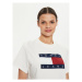 Tommy Jeans Tričko Flag DW0DW18629 Biela Boxy Fit