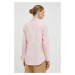 Bavlnená košeľa Marella dámska, ružová farba, regular, s klasickým golierom
