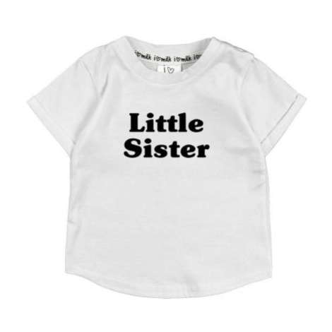 Dievčenské I LOVE MILK tričko s nápisom little sister