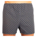 Classic men's boxer shorts Foltýn dark blue rhombuses oversized