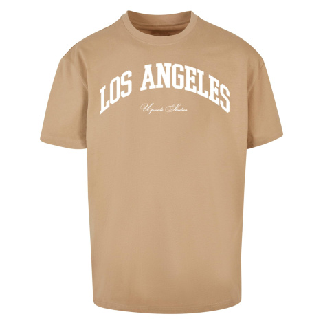 L.A. College Oversize Union T-Shirt Beige mister tee