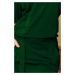 Dámské šaty v lahvově zelené barvě s krátkými rukávy model 7606649 XXL - numoco