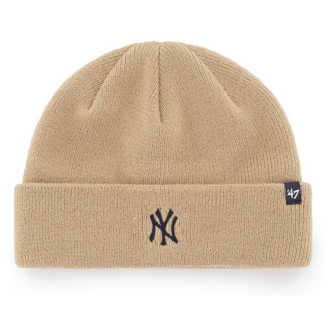 Čiapka 47 brand Mlb New York Yankees béžová farba,