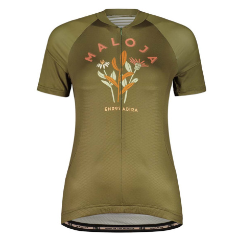 MALOJA Cyklistický dres s krátkym rukávom - GANESM. 1/2 LADY - zelená