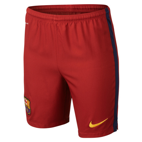 NIKE Detské futbalové šortky Barcelona červené ČERVENÁ