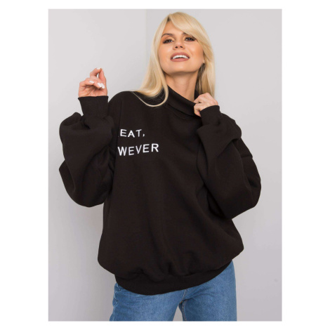 Black insulated turtleneck sweatshirt