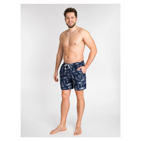 Yoclub Man's Swimsuits Men's Beach Shorts P1 Navy Blue