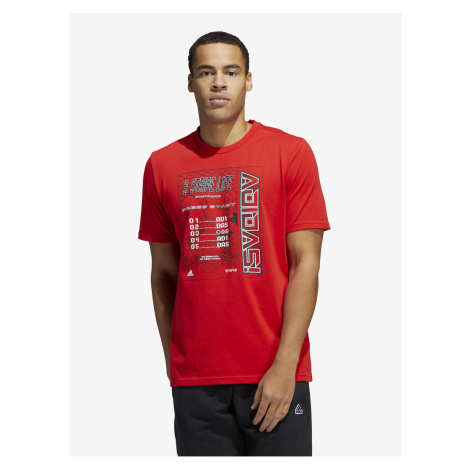 Červené pánske tričko adidas Performance