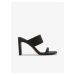Čierne dámske papuče na vysokom podpätku ALDO Meatha