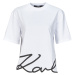 Karl Lagerfeld  karl signature hem t-shirt  Tričká s krátkym rukávom Biela