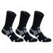 ARTENGO Športové ponožky RS 560 vysoké 3 páry čierno-biele ČIERNA