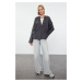 Trendyol Anthracite Premium Yarn/Special Yarn Knitwear Cardigan