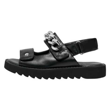 ONLY Sandále 'Malu'  čierna / strieborná