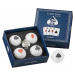 Volvik Vivid Lucky 4 Pack Golf Balls Plus Ball Marker White